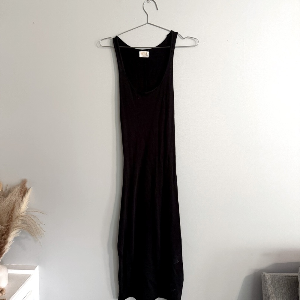 Nation Ltd Black Sleeveless Long Dress 100% Cotton